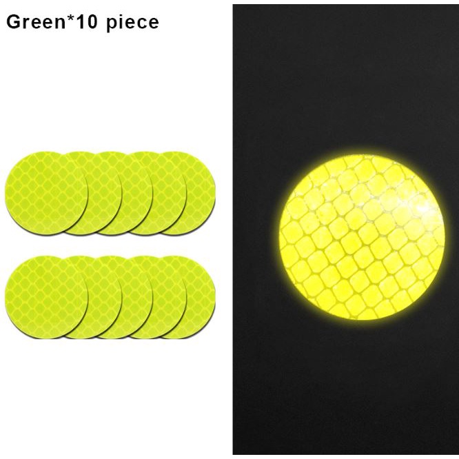 Bộ 10 Miếng Decal Phản Quang Tròn dán xe đạp Rider Ace DC011