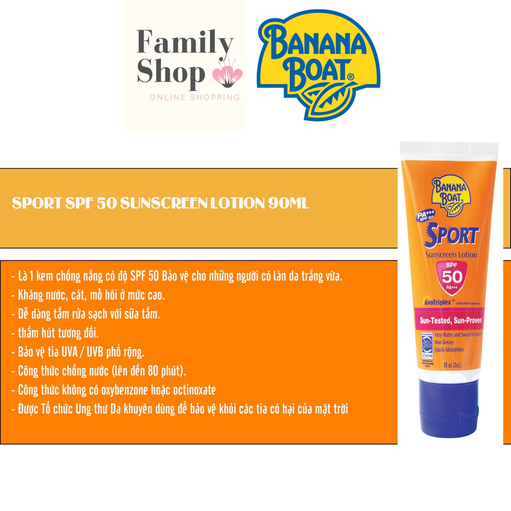 [Hỏa Tốc Liên Quận] 1 Kem Chống Nắng Banana Boat Sport, Ultra Protect, Simply Sport Spf 30, 50,80,110. | BigBuy360 - bigbuy360.vn