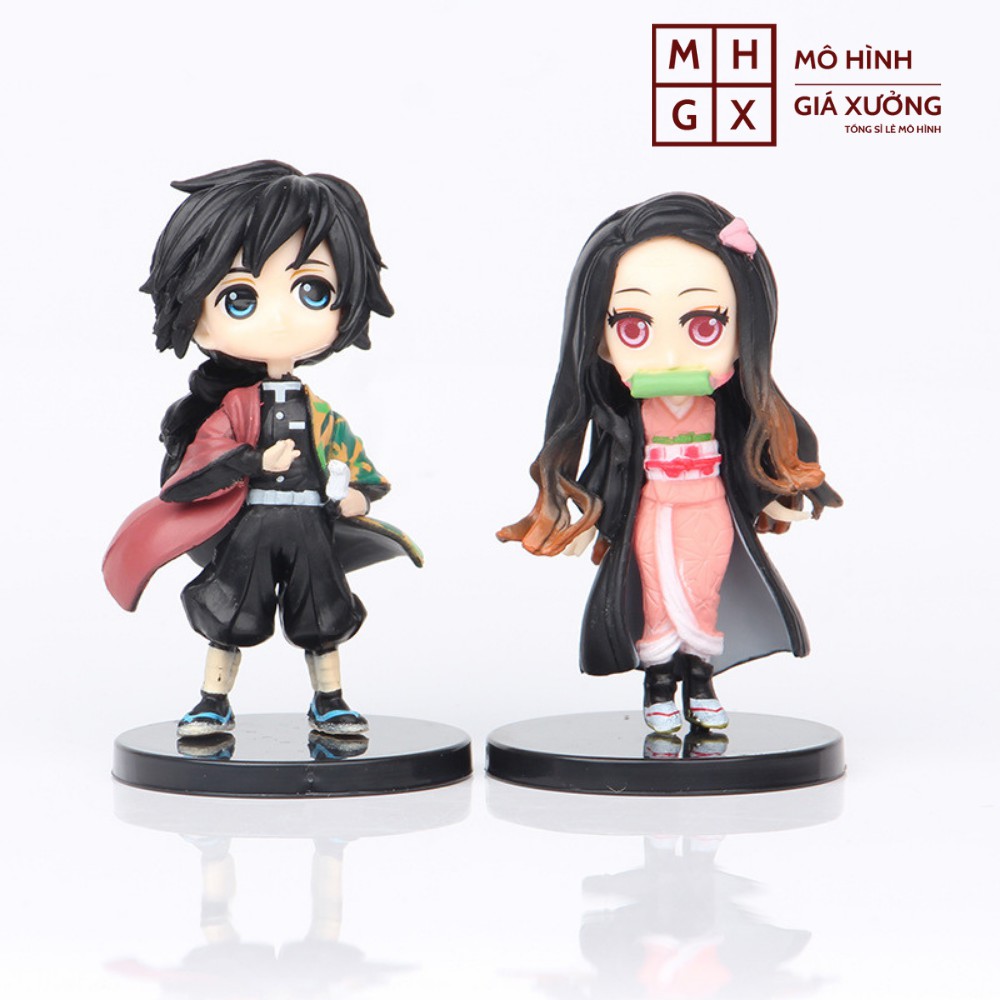 Mô hình Kimetsu No Yaiba figure Tanjirou , Nezuko , Zenitsu , Inosuke , Giyuu (Có bán lẻ)  - figure thanh gươm diệt quỷ