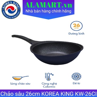 Chảo sâu bếp từ 26cm korea king kw-26ci nhập khẩu hàn quốc
