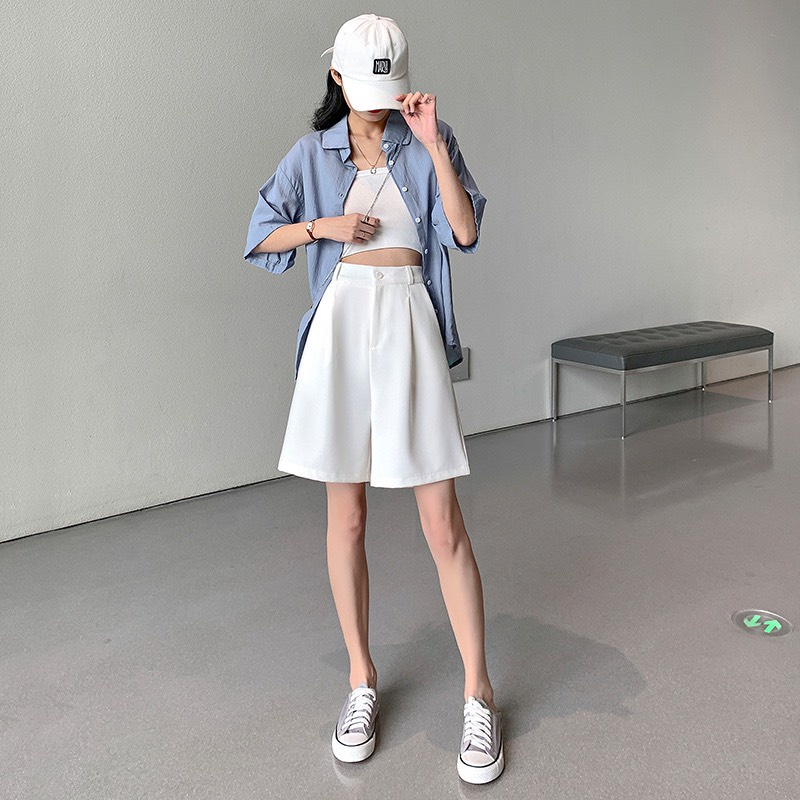 Quần short basic màu đen trắng nâu ghi dễ mix đồ M2066 Dora Style