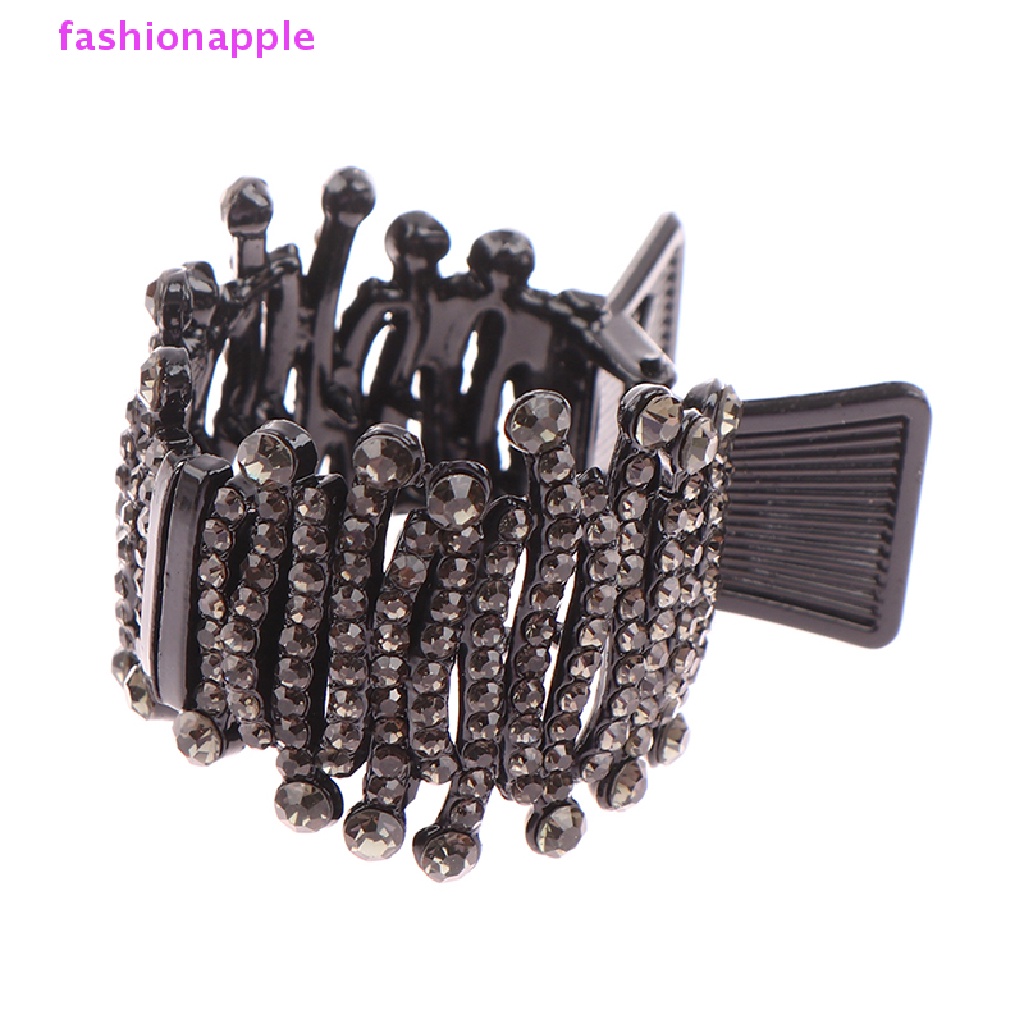 Kẹp Tóc Càng Cua Cố Định Tóc Đuôi Ngựa Đính Đá &amp; Ngọc Trai