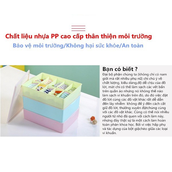 Bộ 2 khay đựng đồ lót 10 ngăn và 5 ngăn Hando cao cấp