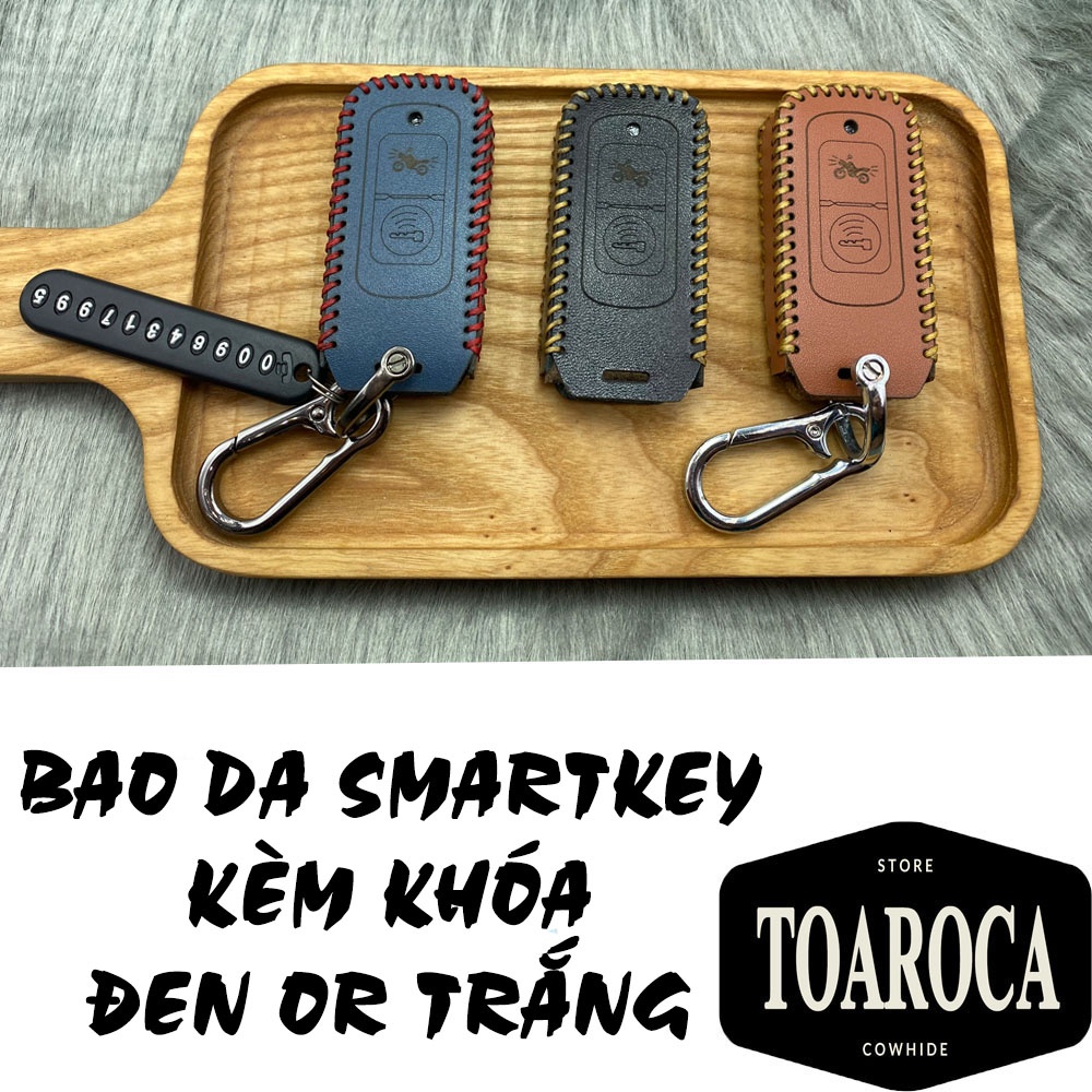 Bao Da Chìa Khóa Smartkey Honda Vision 21-22.Lead 2022,Sh mode 2022(loại 2 nút bấm) handmade Toaroca