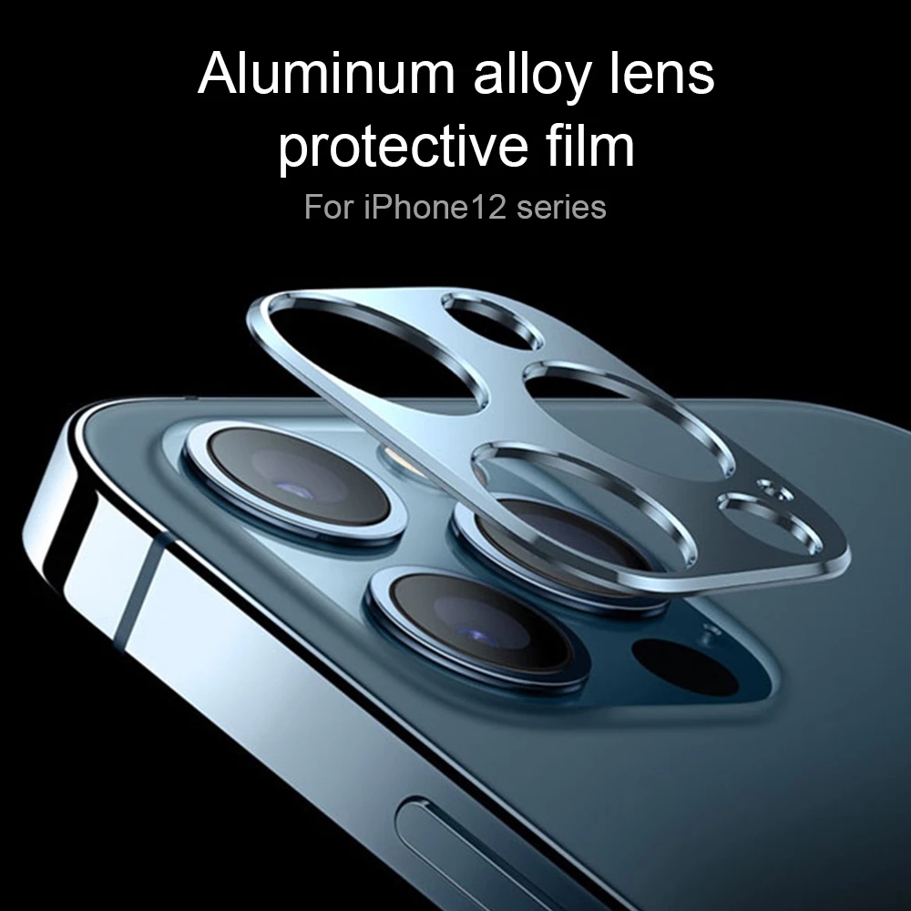 Đối với iPhone 12 Pro Max Mini Camera Lens Bảo vệ Vỏ bảo vệ Mặt sau Bảo vệ cho iPhone12 Pro Vỏ hợp kim kim loại 11 11pro max