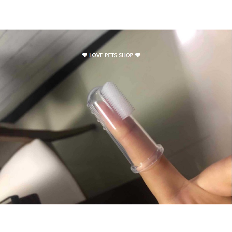 Bàn chải đánh răng cho Chó Mèo bằng Silicon xỏ ngón - Love pets shop