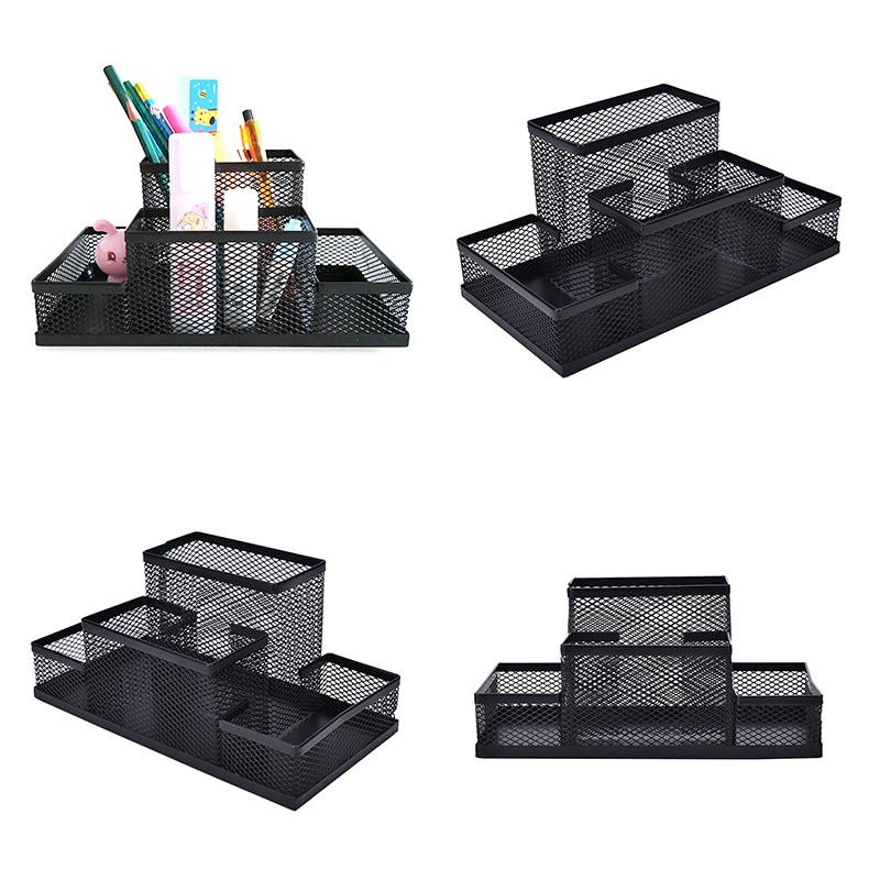 Giá Đỡ Bút Bằng Kim Loại Dạng Lưới Để Bàn Tiện Lợi