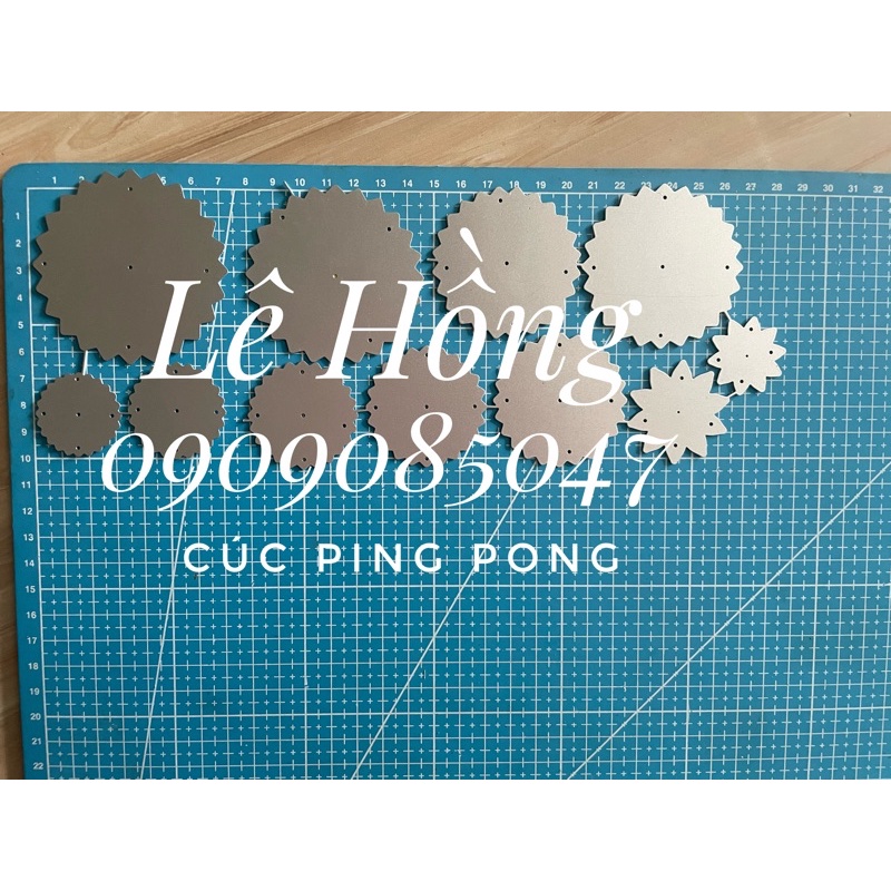 Khuôn làm hoa cúc Pingpong size 5-6-7-8cm