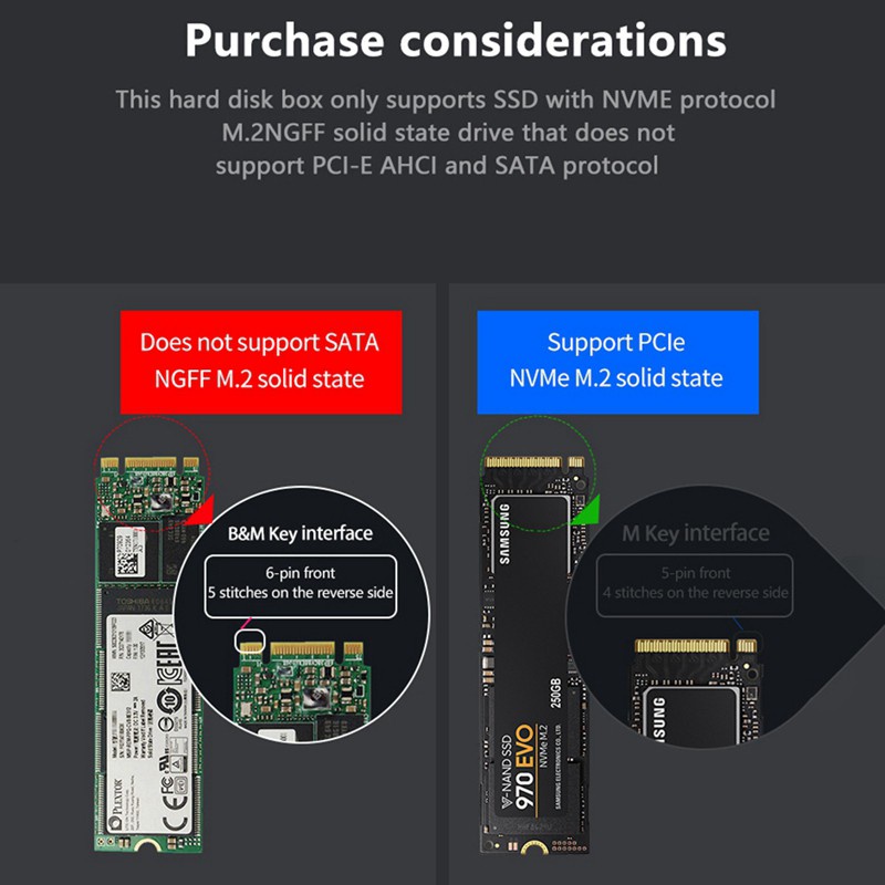 Hộp Đựng Ổ Cứng Ssd Blueendless Loại C M.2 Nvme 2230 / 2242 | BigBuy360 - bigbuy360.vn