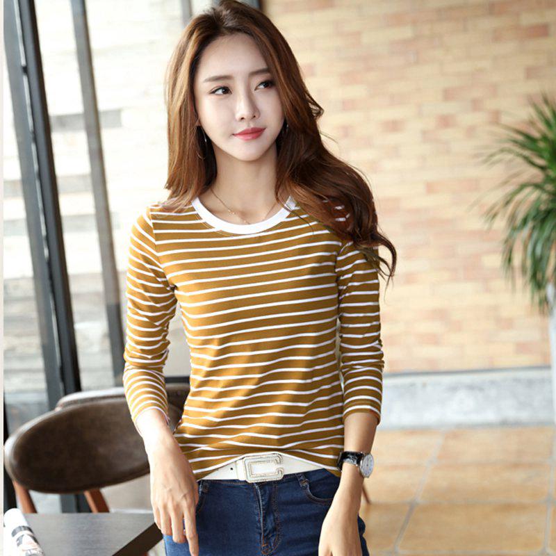 Áo Thun Sọc Ngang Tay Dài Cho Nữ