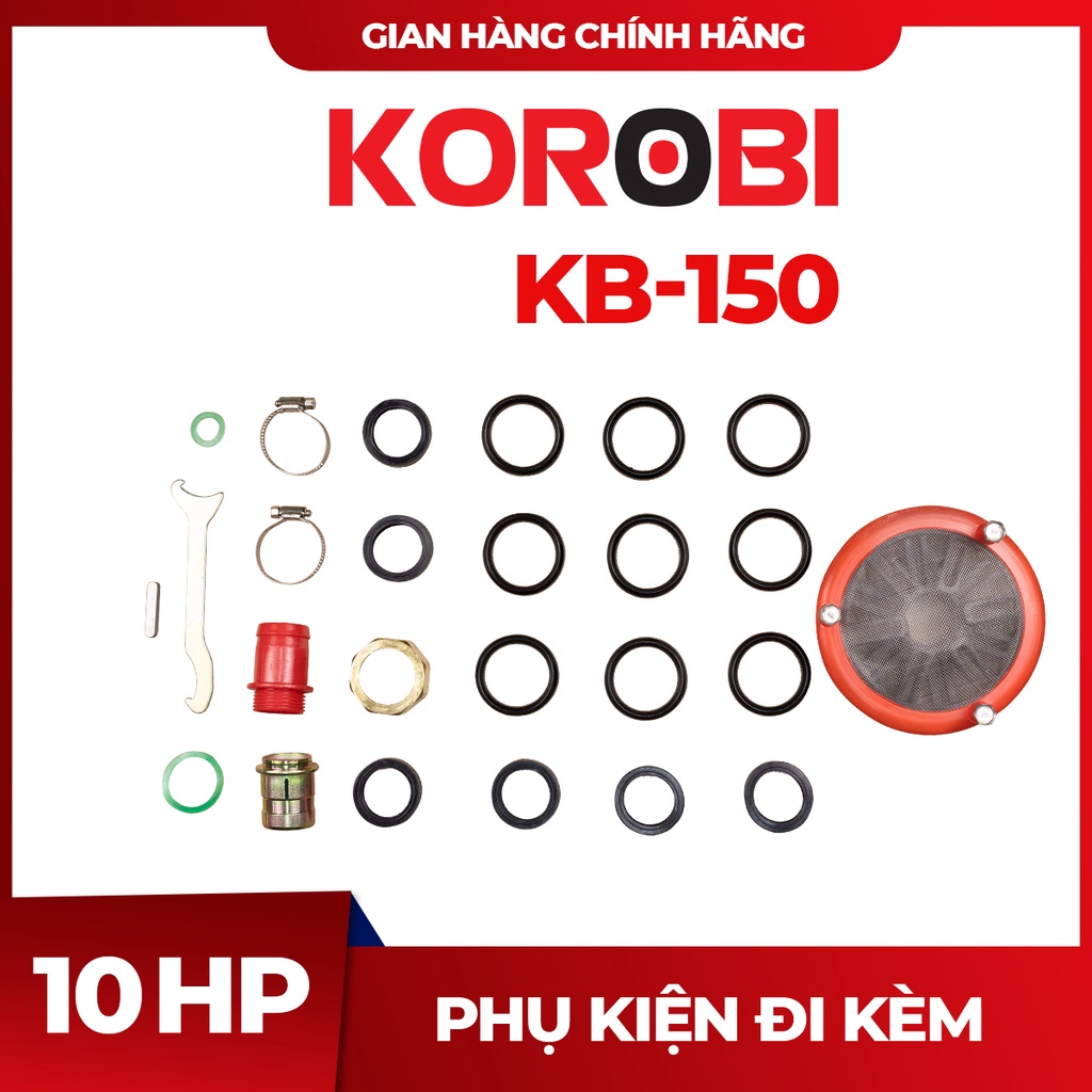 Đầu bơm cao áp KOROBI KB-150  | Công suất 10HP | Lưu lượng 20 - 50 Kgf/cm2