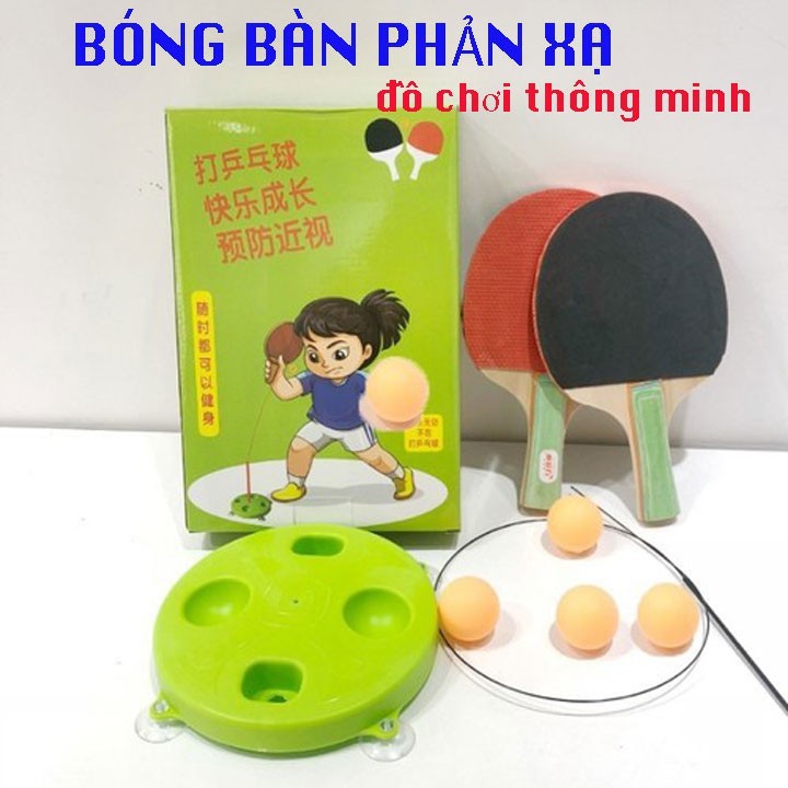 Bộ bóng bàn tập phản xạ cho bé vợt gỗ