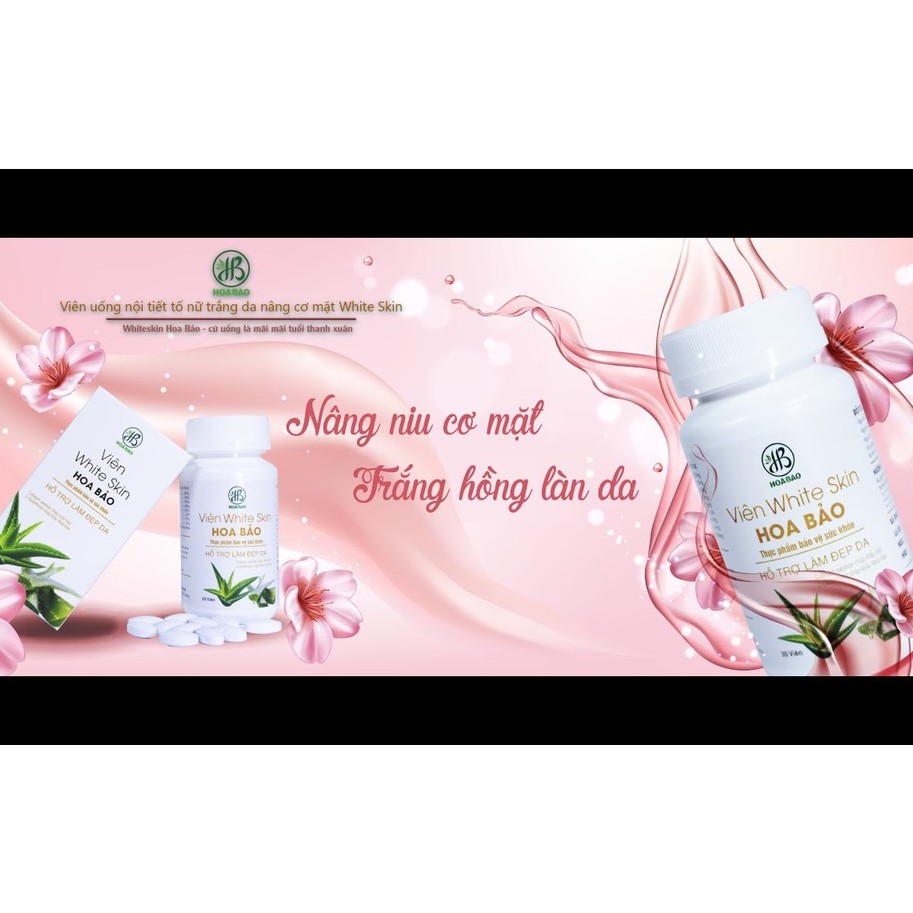 [ Trắng Da ] Viên uống trắng da White Skin bổ sung collagen,Giúp bảo vệ da, giảm lão hóa da, tăng độ ẩm cho da, sáng da