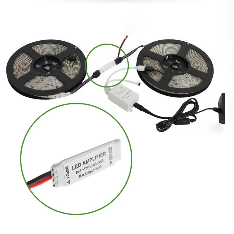 Bộ khuếch đại tín hiệu LED dây 5050 3528 SMD RGB DC 12V