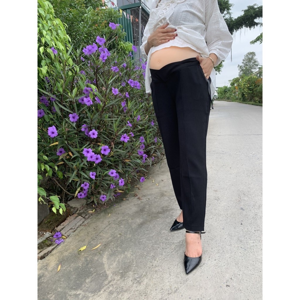 Quần bầu thời trang BAGGY vải CẠP CHÉO có chun chỉnh bụng QB296
