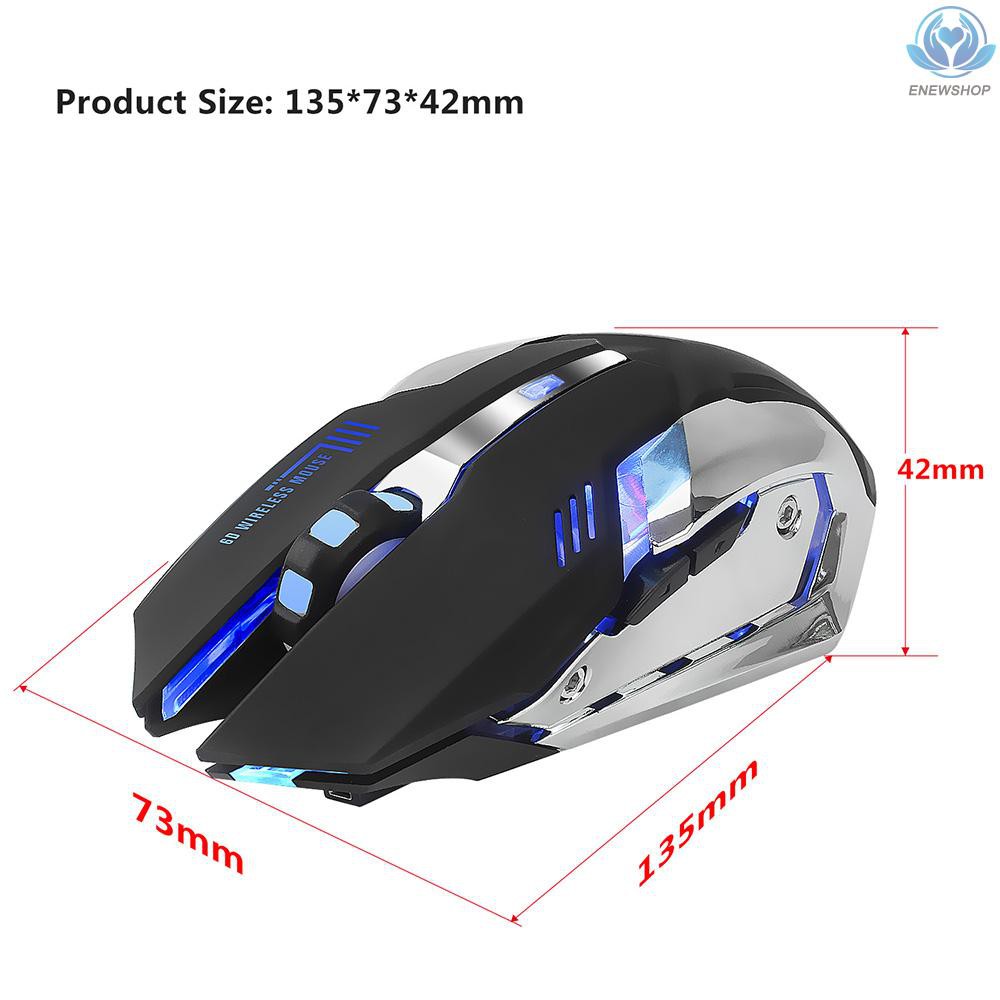 Chuột Gaming Không Dây Hxsj M10 2400 Dpi 7 Màu Có Thể Sạc Lại Cho Máy Tính