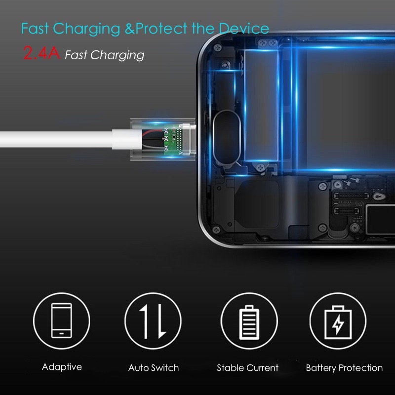 Dây Cáp Sạc Nhanh 1m 2a Micro Usb Oppo A3S A5S F5 F7 F9 F11 Pro A12 A12E A31 A83 A71 - Phụ Kiện Bon