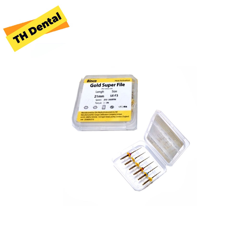 Protaper  dẻo GOLD hãng BINCO dành cho máy dùng trong nội nha