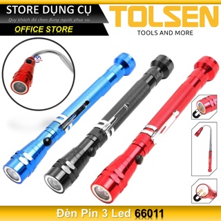 Đèn pin 3 led có nam châm 2 đầu kích thước tolsen 66011
