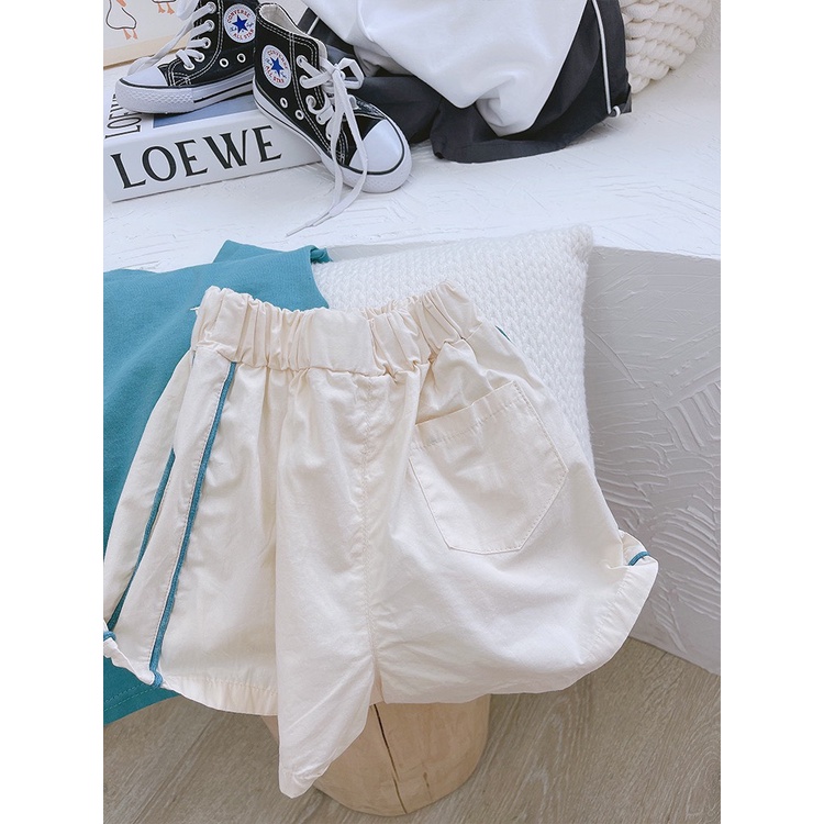 Đồ bộ bé trai, Bộ sát nách bé gái thêu hình miệng cười phối quần viền cho bé từ 8-28kg