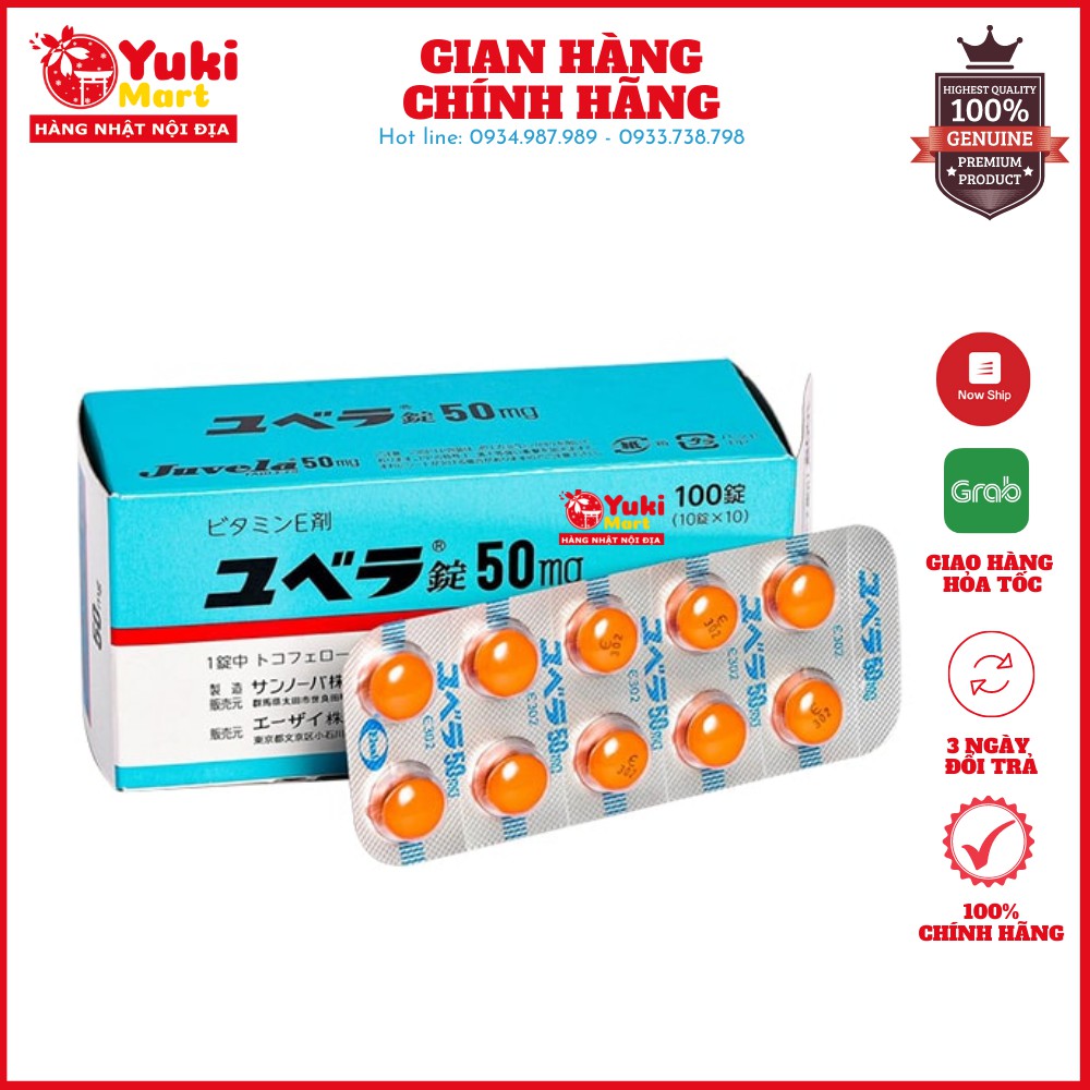 Viên uống bổ sung Vitamin E Eisai 50mg 100 viên