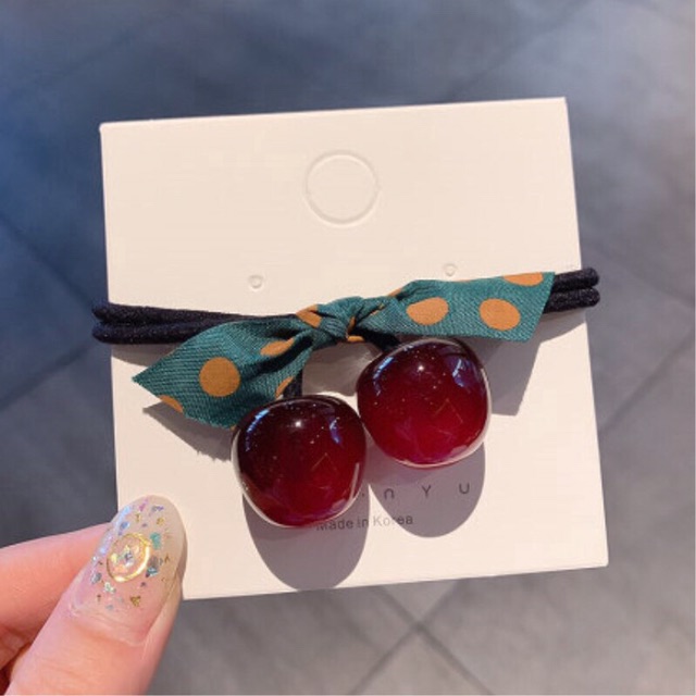 Dây cột tóc cherry cực xinh