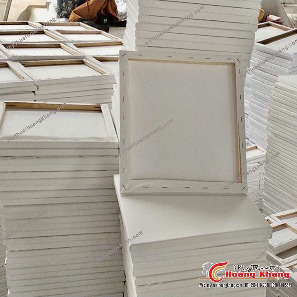 Vải Vẽ Tranh Sơn Dầu , Sơn Axilic , Màu Nước Căng sẵn lên khung , Tặng Kèm Móc Treo Tranh