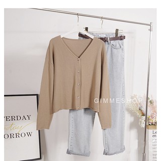 Áo cardigan len đẹp cổ tym (kèm ảnh thật)