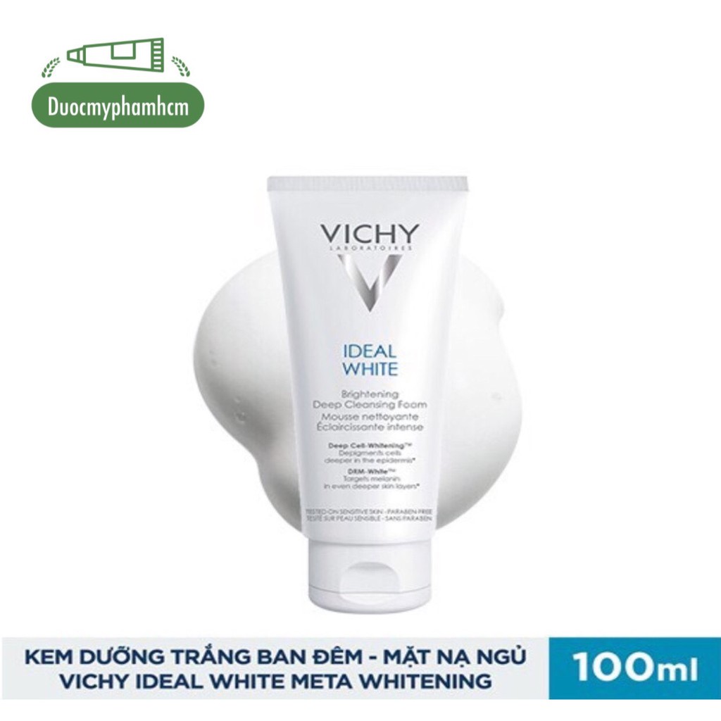 Sữa rửa mặt tạo bọt dưỡng trắng da Vichy Ideal White Brightening Deep Cleansing Foam 100ml