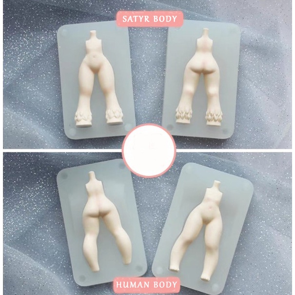 Khuôn tạo hình body linh thú nặn đất sét resin casting tạo hình bánh fondant búp bê doll chibi mô hình tượng