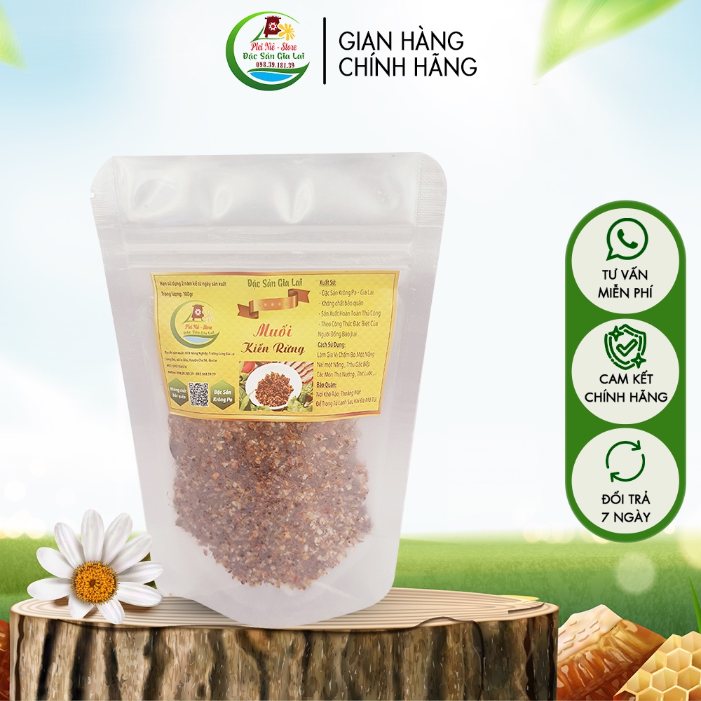 Muối Kiến Vàng Đặc Sản Gia Lai Túi Zíp 500g - PLM16