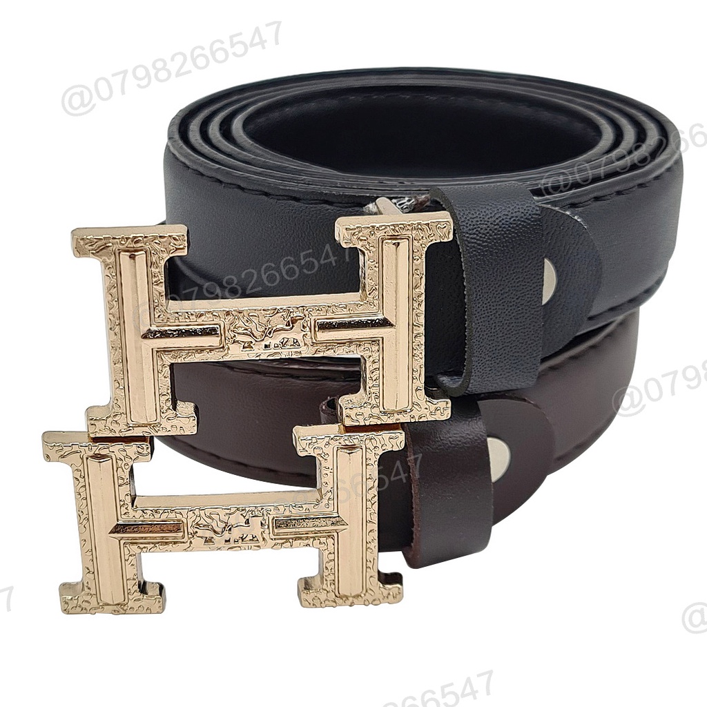 Dây nịt nữ đi học DHM-255 | Đầu khoá cài chữ H màu vàng thời trang bản nhỏ 2.3cm | Bảo hành 12 tháng