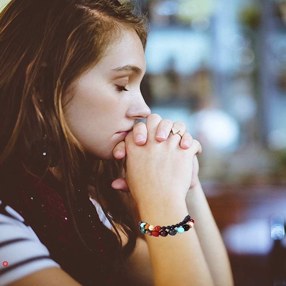 Vòng tay chuỗi đá cao cấp đa màu sắc thời trang cho nam nữ