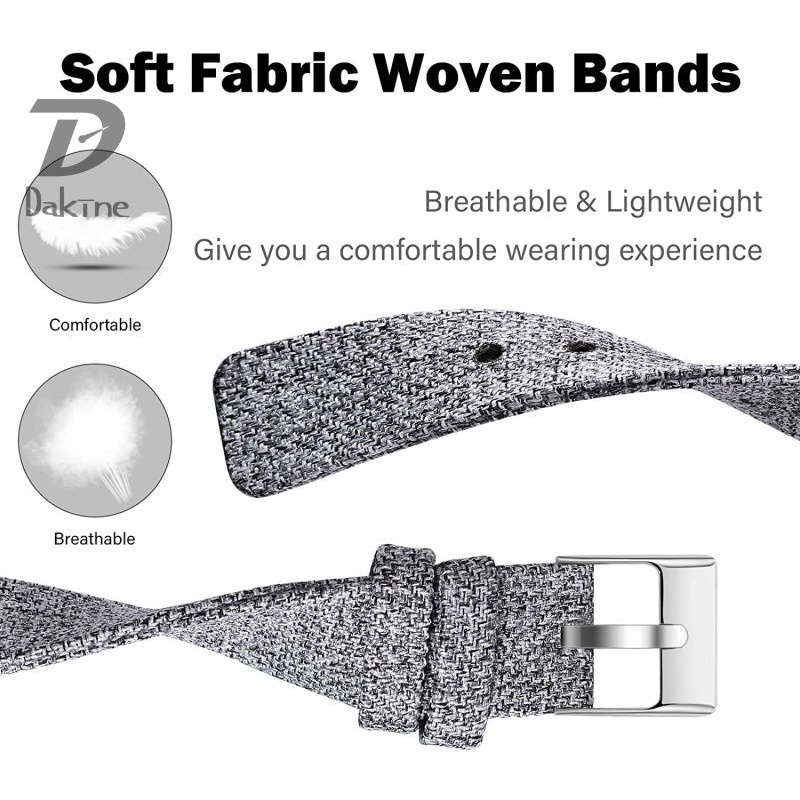 Dây đeo thay thế cho đồng hồ Fitbit Inspire HR/Inspire/Inspire 2 bằng vải canvas