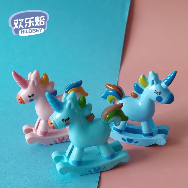 phụ kiện trang trí bánh kem [FREESHIP❤️] ngựa uni bập bênh