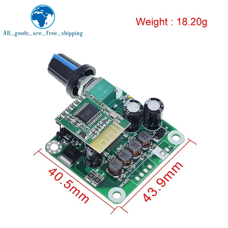 Bảng Mạch Khuếch Đại Âm Thanh Bluetooth 4.2 Tpa3110 15w + 15w 12v-24v Cho Loa Xe Hơi