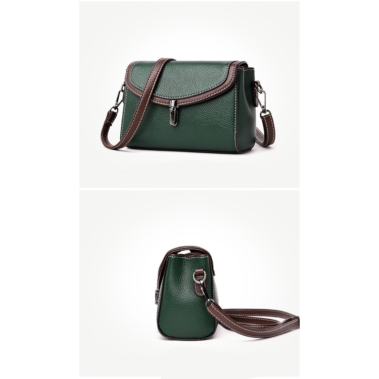 Túi đeo chéo CHUWANGLIN màu trơn thiết kế đơn giản thời trang cho nữ