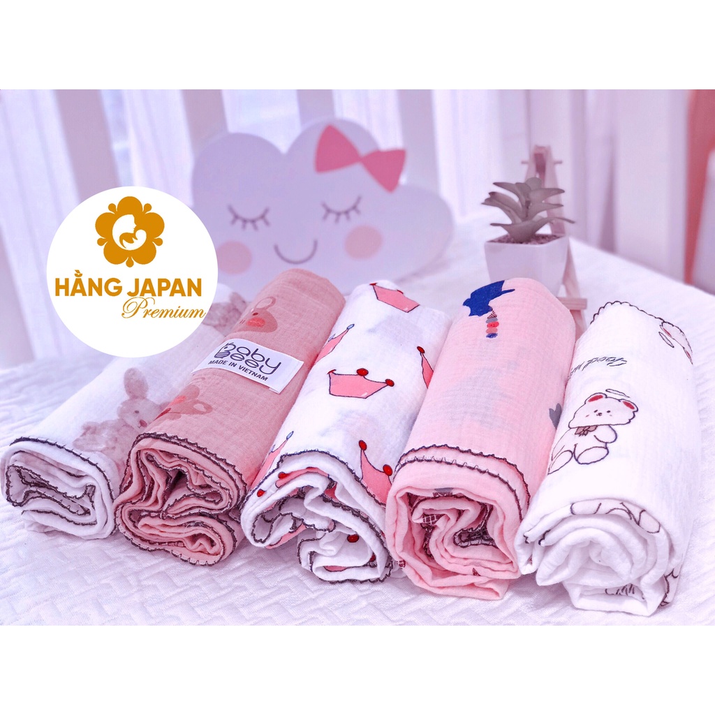 Khăn tắm đa năng Babybee muslim cotton organic siêu thấm, kháng khuẩn an toàn cho bé (Màu ngẫu nhiên)