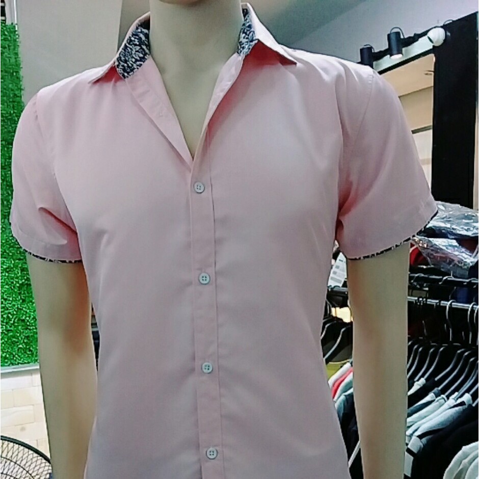 [MUA 3 FREESHIP]Áo sơ mi ngắn tay hồng phấn (màu mới) | BigBuy360 - bigbuy360.vn