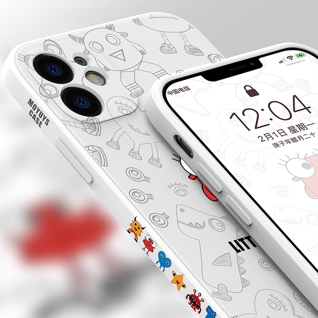 Ốp Điện Thoại Silicon Mềm Hình Quái Vật Nhỏ Cho iPhone 6 6s 7 8 7Plus/8plus X/XS XR XSMAX 11 11PROMAX 12 12PROMAX 13 13PROMAX