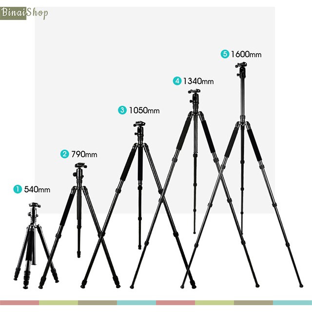 Chân đế tripod máy ảnh Weifeng WF-6620A (1.6m)