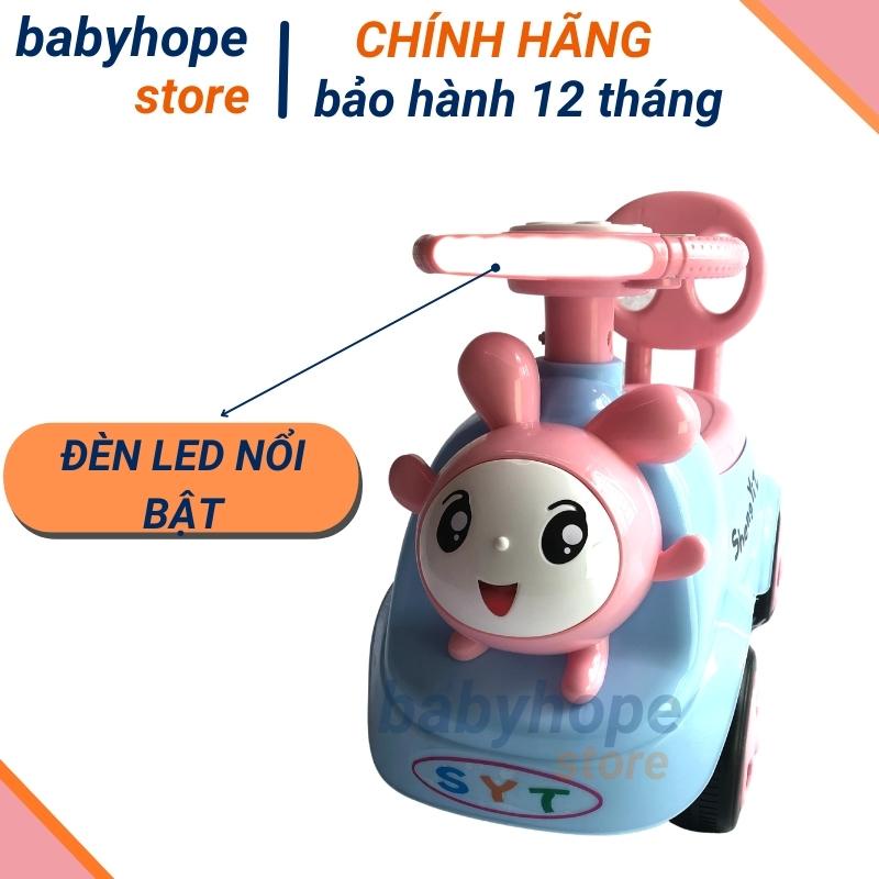 Xe lắc cho bé hình thỏ có nhạc đèn 4 bánh giữ thăng bằng cho bé