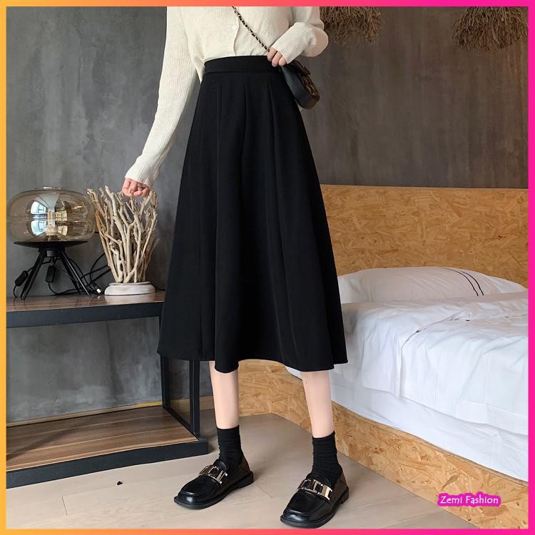 Chân váy chữ A 💕 chân váy midi dáng dài xòe điệu form rộng cạp cao phong cách Ulzzang | BigBuy360 - bigbuy360.vn