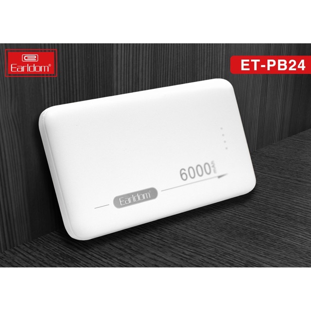 Sạc dự phòng Earldom 6000 mAh PB-24- BH 12 THÁNG