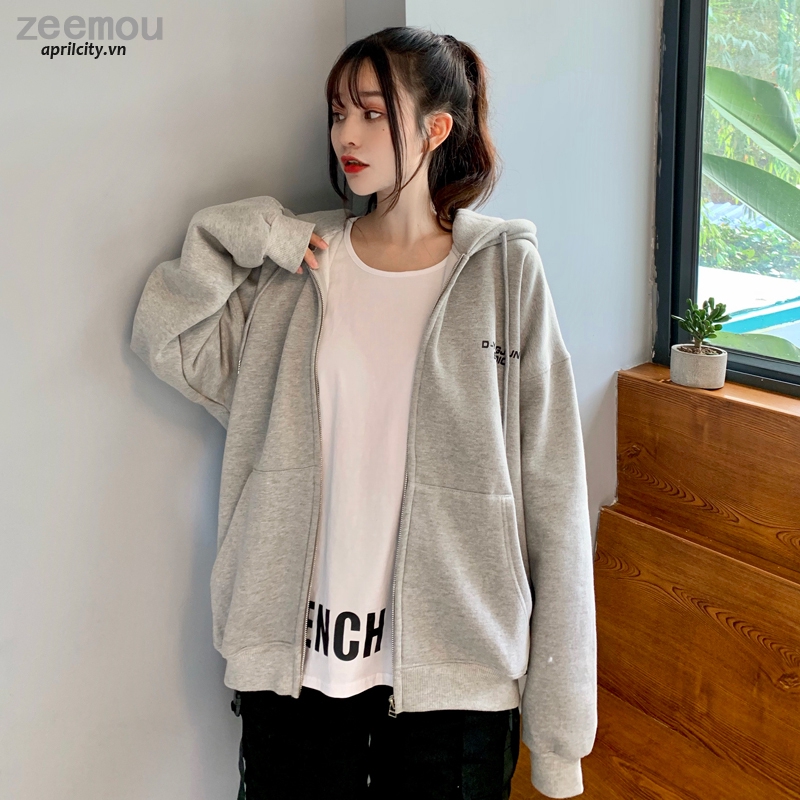 Áo khoác dáng rộng họa tiết chữ in thời trang phong cách Hàn Quốc | BigBuy360 - bigbuy360.vn