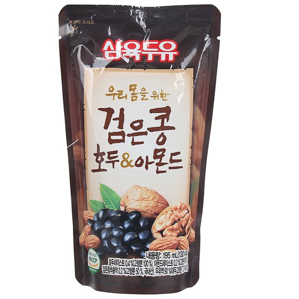 [ 1 Thùng 24 Hộp ] Sữa Óc Chó Hàn Quốc Hạnh Nhân Đậu Đen 190ml - DING DING FOOD