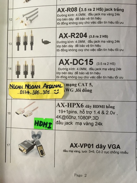 Dây HDMI nhập khẩu hãng AUXUS hình ảnh 2k, 4k