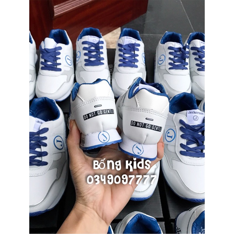 Giày Thể Thao Bé Trai Trắng Mix Coban Jeckerson