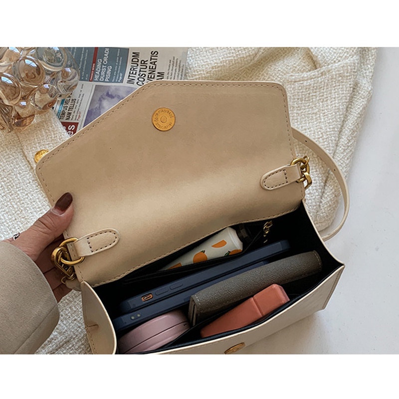 Túi đeo chéo IELGY dày dặn cỡ lớn phối dây xích phong cách cổ điển thường ngày thời trang cho nữ