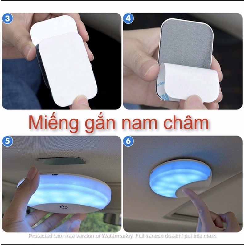 Đèn Led Sạc Gắn Trần, Gắn Cốp Xe Ô Tô, Xe Hơi Cao Cấp Không Dây